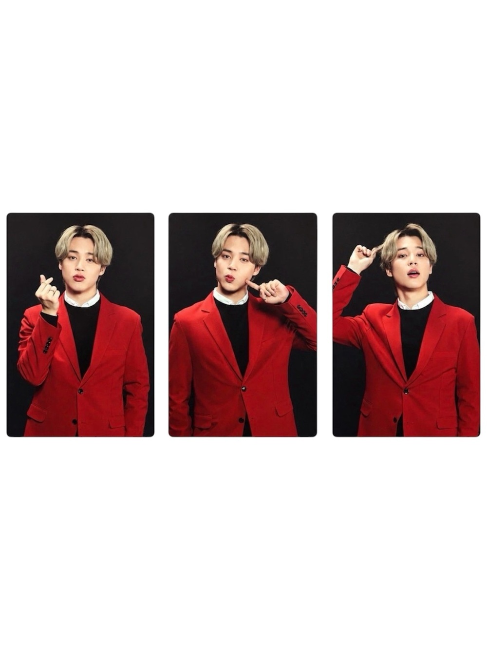 BTS MAP OF THE SOUL ON:E - BTS JIMIN PHOTOCARDS 5/8, 7/8, 8/8 (3 PHOTO CARDS)